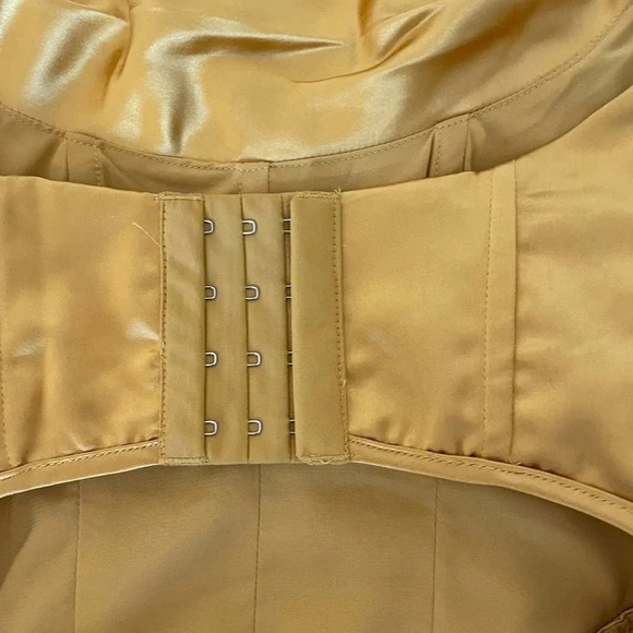 For love & Lemons Drew satin mini dress in yellow - Picture 11 of 14